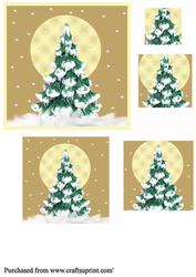 Snowy Xmas Tree Pyramid Topper