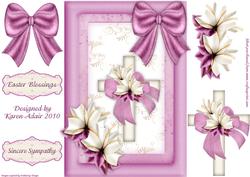Cross and Lilys A5 Card Front with Step by Step
