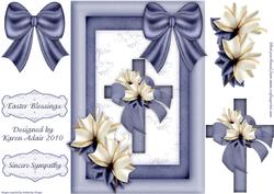 Cross and Lilys A5 Card Front 2 with Step by Step