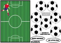 3D Football Embellishment and Card Front
