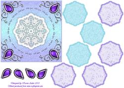 3D Lacy Embellishment and Card Front.
