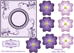 3D Pansy Embellishment with Card Front