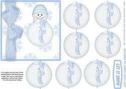 3D Snowman and Card Front