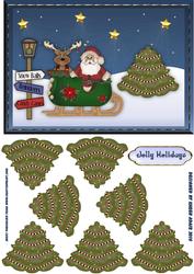 3D Christmas Tree and Card Front