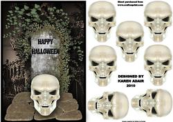 3D Skull Embellishment with Card Front