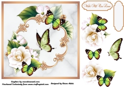 Joyeous Rose - Square Card Front with Step by Step