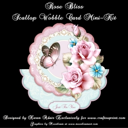Rose Bliss - Scallop Wobble Card Mini-Kit