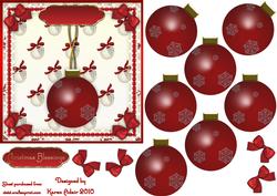 3D Bauble Embellishment 2 and Card Front