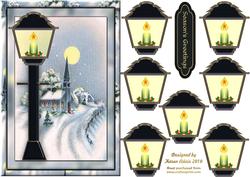 3D Christmas Lantern Embellishment and Card Front