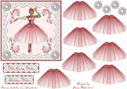 3D Ballet Dress and Card Front