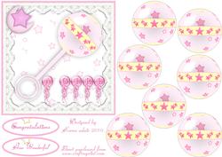 3D Baby Girl Rattle Embellishment and Card Front
