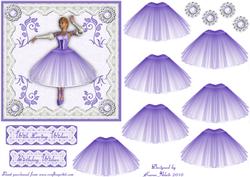 3D Ballet Dress 2 and Card Front