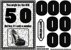 3D 50th Embellishment 2 and Card Front