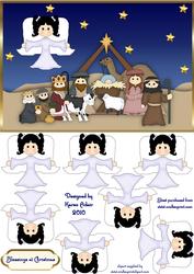 3D Angel Embellishment - Nativity Card Front