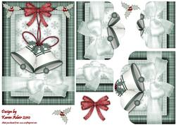 Christmas Bells Scallop Edged Pyramid