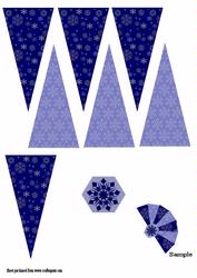 Snowflake Fan Blue