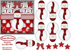 3D Jolly Snowman Embellishment and Card Front