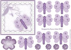 3D Button Butterfly Embellishment and Card Front