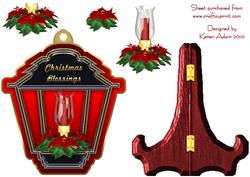 Lantern Shaped Plate Card and Stand