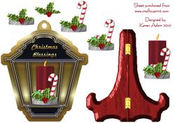 Lantern Shaped Plate Card and Stand 2