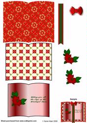 Christmas Poinsettia Book Sheet