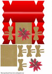 Poinsettia Christmas Cracker Quick Card