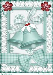 Christmas Bells A4 Card Front in Light Green