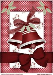 Scarlet Christmas Bell A4 Card Front