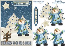 Frosty the Snowman's Having Fun Card Front and Step by Step