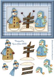 Frosty Friends the Snowmen Step by Step Card Front