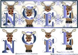 Rudolph's Noel Step by Step Card Front