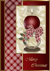 Christmas Candle A4 Card Front