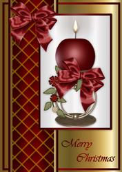 Christmas Candle 2 A4 Card Front
