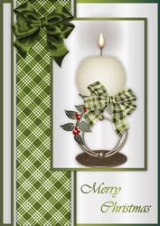 Christmas Candle 3 A4 Card Front