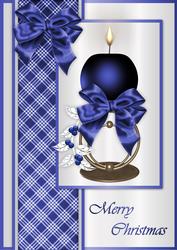 Christmas Candle 5 - A4 Card Front