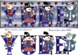 Whimsical Snowmen's Yule
