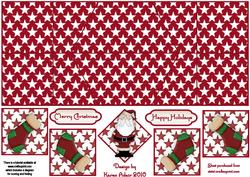 Whimsical Santa Double Diamond Fold Card