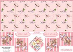 Daisy Splash 2 Double Diamond Fold Card