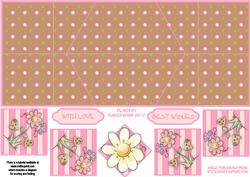 Daisy Splash Double Diamond Fold Card