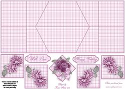 A Passion in Pink Double Diamond Fold Card
