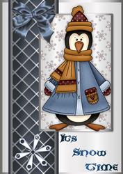 Perfectly Penguin 2 A4 Card Front