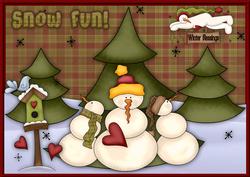 Snow Fun A4 Card Front