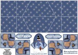 Snowflakey Friend Double Diamond Fold Card