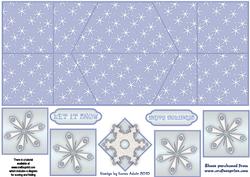 Snowflakes Double Diamond Card