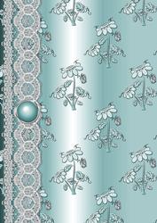 Daisy Splash 'n Lace in Aqua