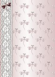 Dragonflies 'n Lace Background/card Front in Rose