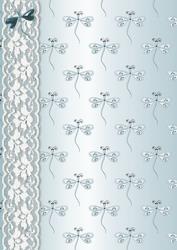 Dragonflies 'n Lace Background/card Front in Aqua