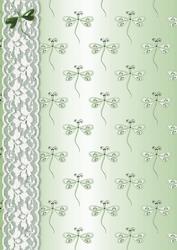 Dragonflies 'n Lace Background/card Front in Lime