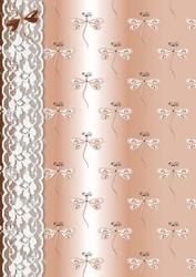 Dragonflies 'n Lace Background/card Front in Peach