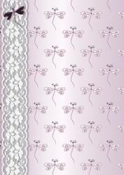Dragonflies 'n Lace Background/card Front in Pink